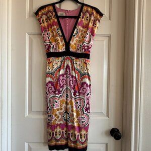 Vintage Nordstrom ECI Silk Foulard Dress - W size 12 - EUC